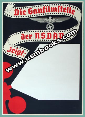 Gaufilmstelle der NSDAP Nazi eagle and swastika movie poster