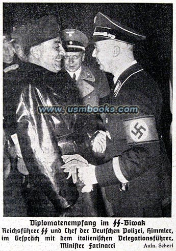 Reichfhrer-SS Heinrich Himmler with Italian Minister Roberto Farinacci