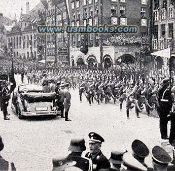 Nazi police march Nuremberg 1936