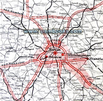 Freeway plans around Reichshauptstadt Berlin