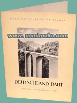1939 Reichsautobahn Menu Cover Norddeutscher Lloyd 