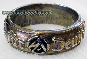 silver nazi SA ring