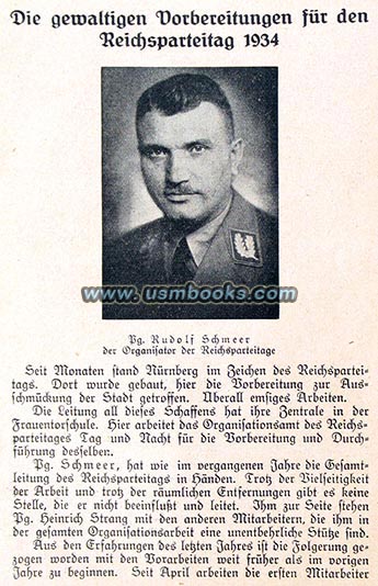 Pg. Rudolf Schmeer, the organizer of the 1934 Reichsparteitag