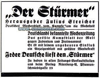 anti-Jewish Nazi newspaper DER STURMER