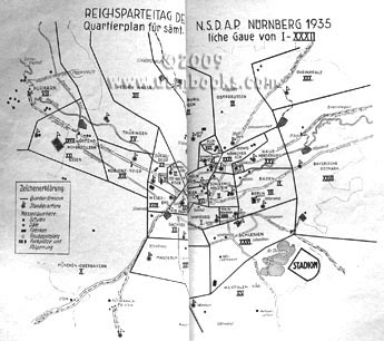 Nazi Party Days billeting map