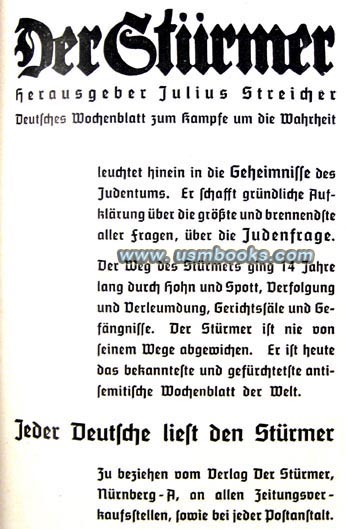 Der Stürmer anti-jewish newspaper