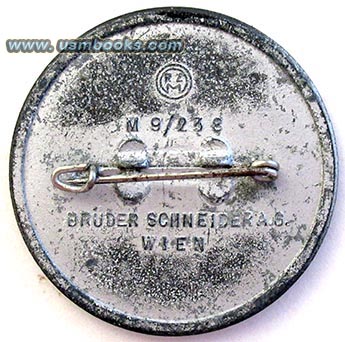 Nazi Party Day badge 1939, Brder Schneider AG Wien RZM M9/238