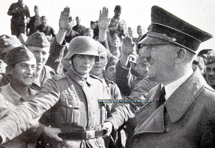 Hitler with Nazi soldiers