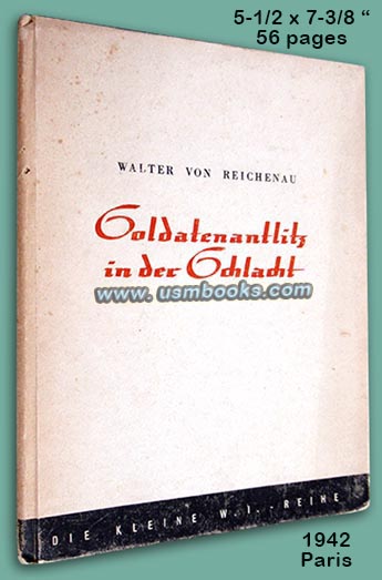 A Honor Book for German Soldiers by Generalfeldmarschall von Reichenau 