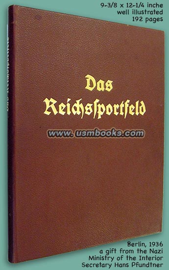 Das Reichssportfeld, leather bound MINISTERIAL PRESENTATION example