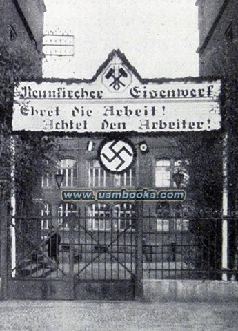 Nazi swastika banner in the Saar