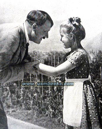 Adolf Hitler with little Aryan girl