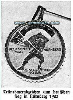 1923 Deutschen Tag Nuernberg Abzeichen
