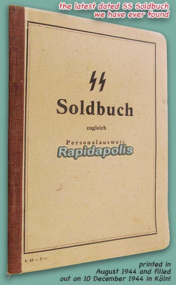 1944 SS-Soldbuch zugleich Personalausweis