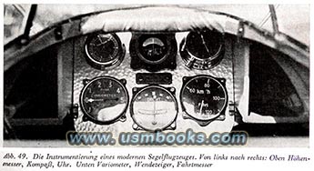 Nazi glider instrument panel