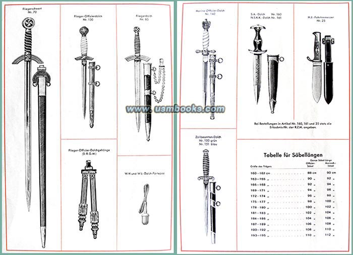 Nazi Paul Seilheimer edged weapons catalog 1938 
