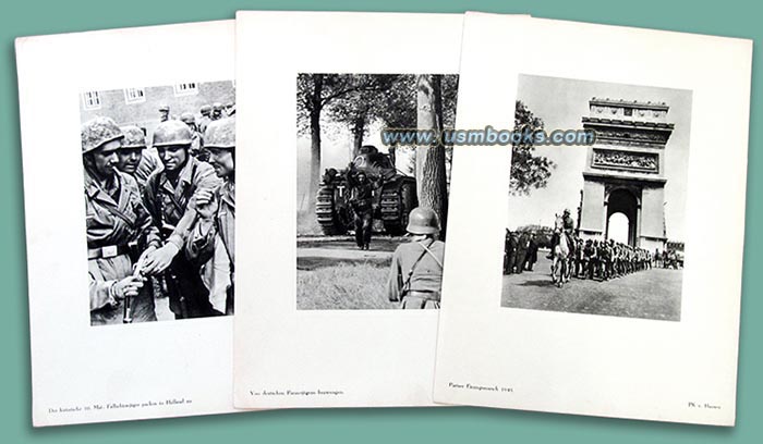Nazi paratroopers in Holland and Wehrmacht soldiers in Paris