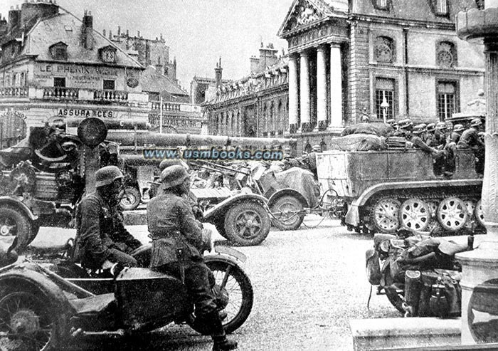 Motorized Wehrmacht troops in France