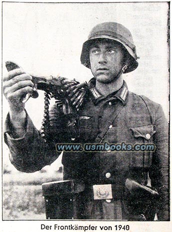 Wehrmacht soldier with Nazi machine gun