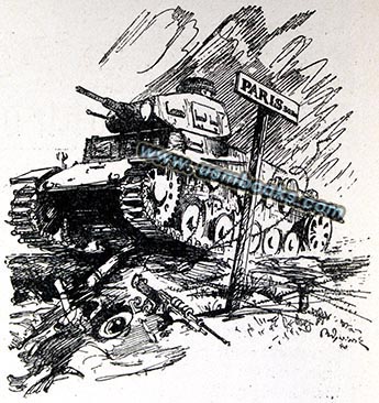 Nazi tank Paris 1940