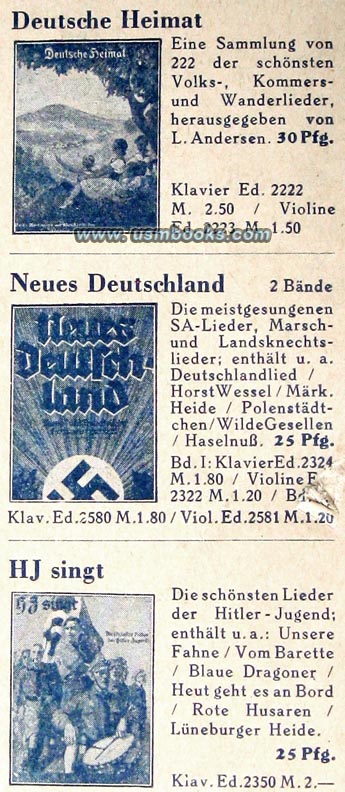 Nazi songbooks