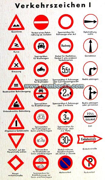 TRAFFIC SIGNS IN NAZI GERMANY