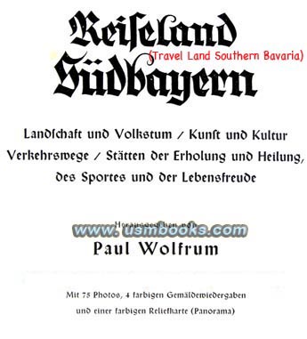 1938 South Bavaria Travel Destination book