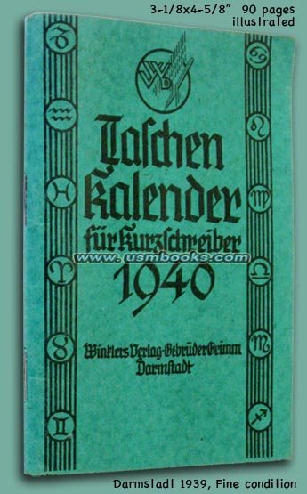 1940 Taschenkalender für Kurzschreiber