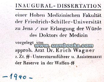 SS-Untersturmfuehrer Erich Wagner, SS-Arzt Wagner
