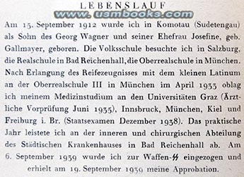 Lebenslauf SS Dr. Erich Wagner