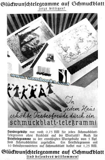III. Reich Schmuckblattelegramm