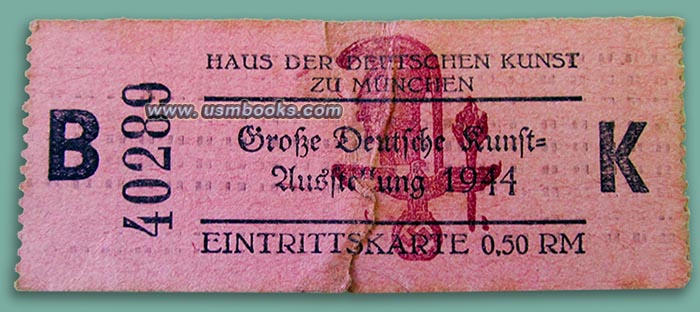 1944 Grosse Deutsche Kunstausstellung, Haus der Deutschen Kunst MUENCHEN