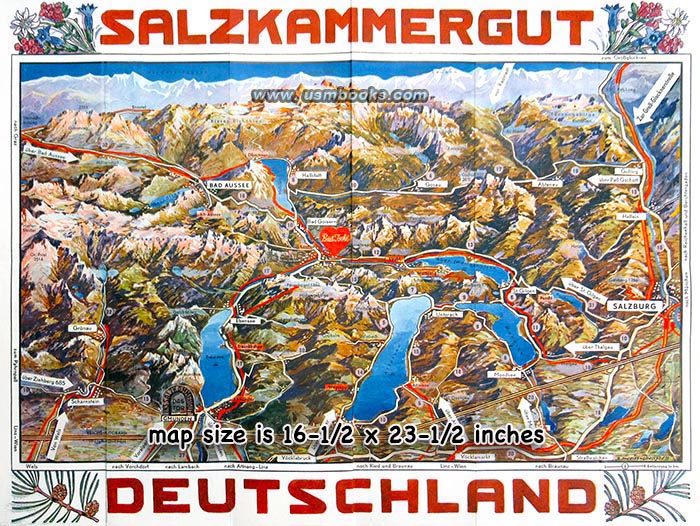 Nazi map Salzkammergut Deutschland