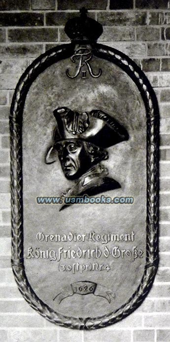 Frederick the Great plaque Tannenberg; Friedrich der Grosse