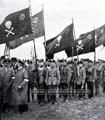 Freikorps skull and crossbone flags