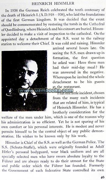 Reichsfhrer-SS Heinrich Himmler profile and photo