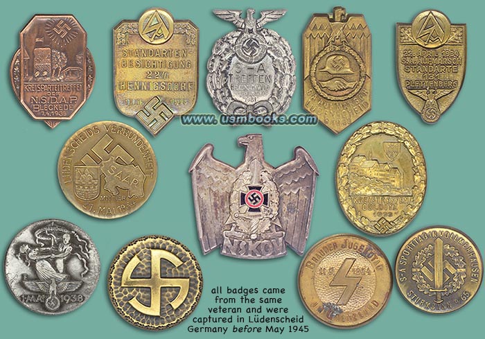 Nazi Party badges from Ludenscheid