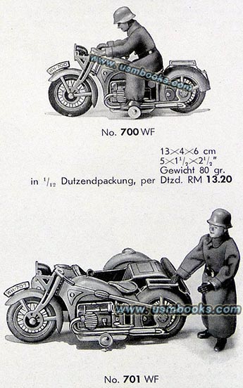 Tippco Wehrmacht motorcycle with Nazi soldier