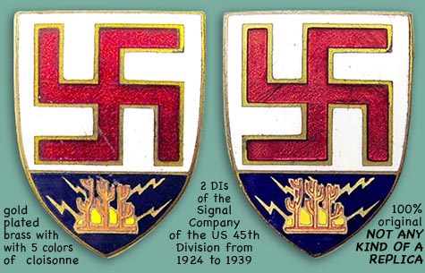 Signal Company of the US 45th Division SWASTIKA DI
