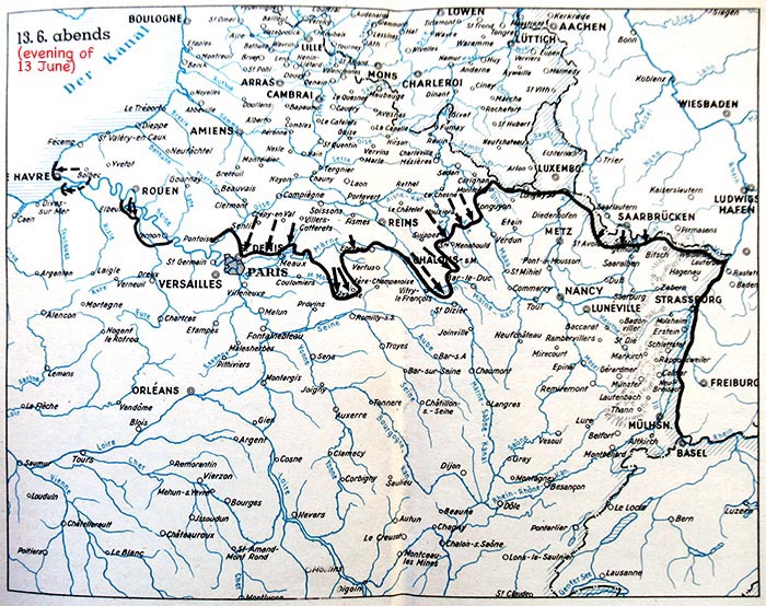 1940 Nazi map invasion of France