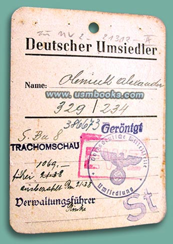 DEUTSCHER UMSIEDLER Ethnic German Resettlement ID