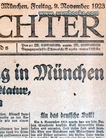 Munich, 9 November 1923