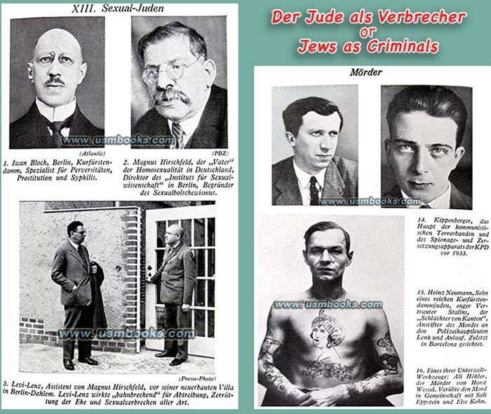 1937 anti-Jewish Nazi book Der Jude als Verbrecher
