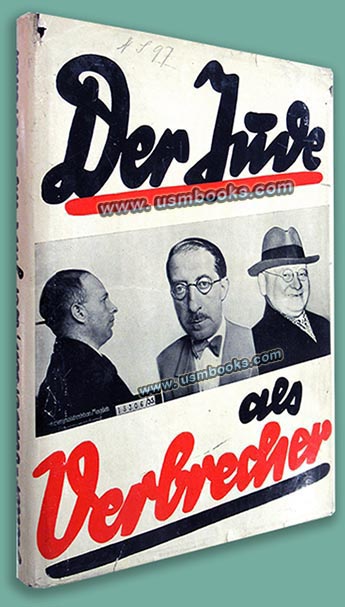 1937 anti-Jewish Nazi book Der Jude als Verbrecher