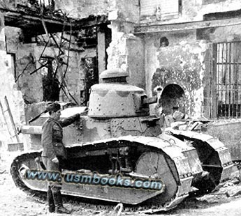 destroyed French army tank 1940