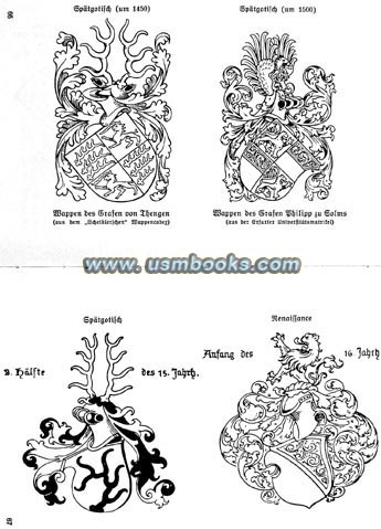 full-page examples of family coats of arms