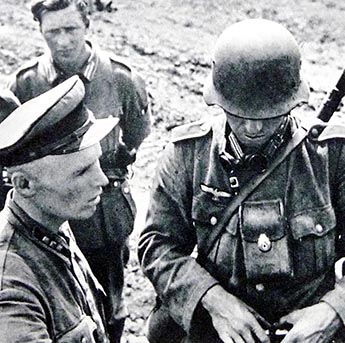 Ukrainian partisans, Nazi soldier with binoculars