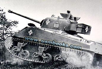 Captured Sherman tank