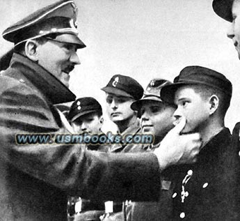 Hitler with Wehrmacht child soldiers