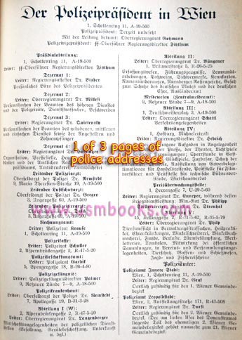 Police directory Vienna 1941
